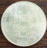 (A12) MONEDA DIN ARGINT AUSTRIA - 50 SCHILLING 1974, 1200 ANI DOMUL SALZBURG, Europa