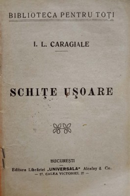 Caragiale, Notițe și fragmente literare,București, Ed. Universala foto