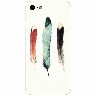 Husa silicon pentru Apple Iphone 6 / 6S, Three Feathers foto