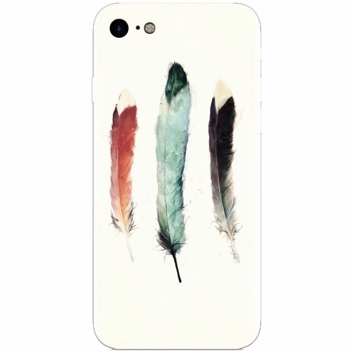 Husa silicon pentru Apple Iphone 6 / 6S, Three Feathers