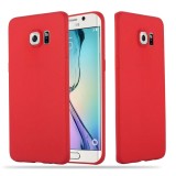 Husa Silicon Samsung Galaxy S6 Edge, MyStyle Perfect Fit, Protectie Soc, Praf, Zgarieturi, Rosu