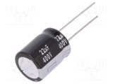 Condensator electrolitic Panasonic 22uF 400V THT &Oslash;16x20mm EB