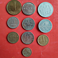 Lot 10 monede staine, romanesti și jetoane, circulate conform foto L17