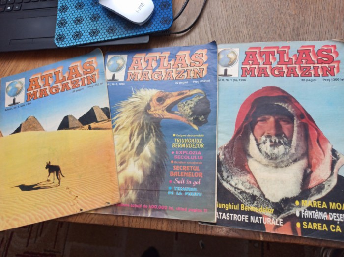 ATLAS MAGAZIN, LOT 3 REVISTE 1995-1996 * ANUL 1, NR1...