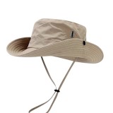 Palarie unisex cu bor mare 2-in-1, Pliabila, protectie UV, pentru camping, drumetii, pescuit, Bej