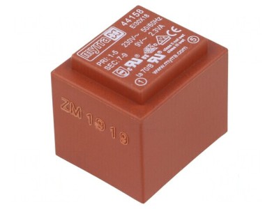 Transformator &amp;icirc;ncapsulat 2,3VA 230VAC 9V 256mA pentru PCB foto