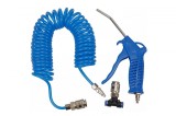 Set de suflat cu pistol, furtun spiralat, cuplaje, 10ATM, Amio