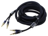 Cablu banana mufa x2 5m aurit negru