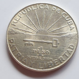 Cuba 1 peso 1953 argint 900 Jos&eacute; Marti, America Centrala si de Sud