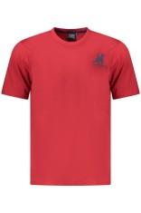 U.S. Grand POLO Tricou barbati simplu din bumbac cu logo, rosu, S foto