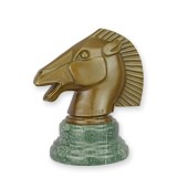 Cap de cal-statueta din bronz cu un soclu din marmura BJ-96