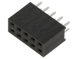 Soclu pini mamă 2,54mm 10 pini THT PCB drept
