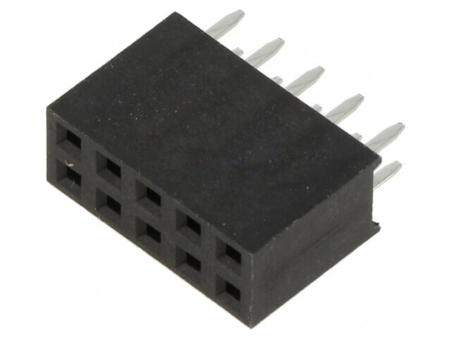 Soclu pini mamă 2,54mm 10 pini THT PCB drept