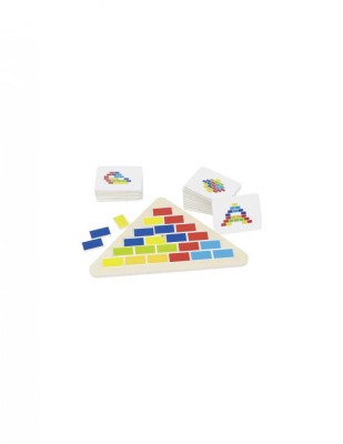 Puzzle triunghi cu segmente si 20 de modele foto