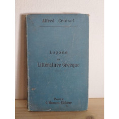 Alfred Croiset - Lecons de Literature Grecque