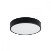 Lampă De Tavan Onyx Negru Aluminiu 1 Bec Rotund Minimalist De Interior