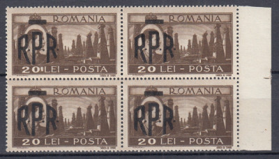 ROMANIA 1948 LP 229 MIHAI SUPRATIPAR RPR EROARE LINIE VERTICALA INTRE 0 SI L MNH foto