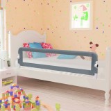 vidaXL Balustrada Protectie Pat Copii Gri 120x42cm, Poliester, Siguranta Somn, Montare Usoara