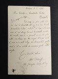 Carte postala scrisa si semnata olograf de Maximilian W Schroff, autor de manuale si dictionare de germana