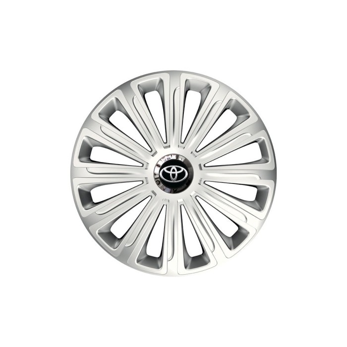 Set 4 capace roti Cu Inel Cromat Trend R16 Compatibil Cu Toyota