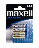 Baterie alcalina R3 (AAA) Maxell, 4 buc/blister