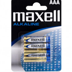 Baterie alcalina R3 (AAA) Maxell, 4 buc/blister