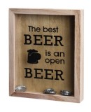 Decoratiune perete cu capace de la bere Karll, 20 x 4.2 x 25 cm