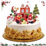 Set de 6 decoratiuni pentru tort Yisky, carton, multicolor