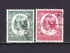 ✅ (S43) Germania Reich 1934 &quot;175 ani nastere Shiller &quot; serie completa Michel 554/555, stampilate