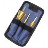 Set de burghie conice, 3 bucati, dimensiuni diferite, otel HSS cu acoperire din titan , precizie, durabilitate si performanta profesionala