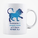 Cana alba personalizata &quot;Zodia LEU&quot;, INOVATIX&reg;. 330ml, Oem