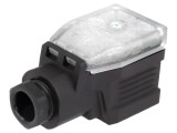 Conector cu valvă mufă 18mm mamă PIN 4 unghi 90&deg;