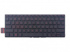 Tastatura Laptop, Dell, Inspiron 7472, 7378, iluminata, rosie, us foto