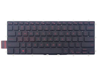 Tastatura Laptop, Dell, DLM15L13USJ698, H4XRJ, M9DMK, NSK-EB0BC, PFFH8, iluminata, rosie, us foto