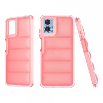 Husa pentru Motorola Moto E22i / E22, Techsuit, Wave Shield, Rosie foto