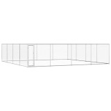 Padoc pentru c&acirc;ini de exterior, 760x760x185 cm, oțel galvanizat