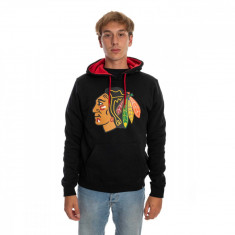 Chicago Blackhawks hanorac de bărbați cu glugă Core 47 BALLPARK Hood Jet Black - L