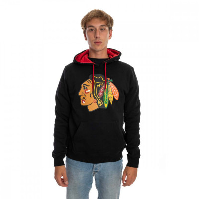 Chicago Blackhawks hanorac de bărbați cu glugă Core 47 BALLPARK Hood Jet Black - L foto
