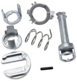 Kit reparatie incuietoare yala usa auto Techstar compatibil BMW Seria 3 E46 1998-2005, fata stanga sau dreapta, 7 piese, metal argintiu