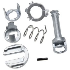 Kit reparatie incuietoare yala usa auto Techstar compatibil BMW Seria 3 E46 1998-2005, fata stanga sau dreapta, 7 piese, metal argintiu, Echiv OE 5121