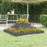 Cumpara ieftin Jardinieră, gri, 80x80x27 cm, lemn masiv de pin