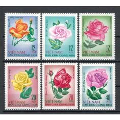 Vietnam 1968 Mi 526/31 MNH, nestampilat - Trandafiri, flori