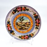 Farfurie Decorativa Pentru Perete DERUTA _ ITALIA Majoliche 24 cm pictata manual