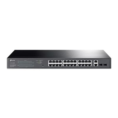 Switch 24 porturi PoE+ Gigabit, 2 porturi RJ45 Gigabit, 2 x SFP Gigabit, Managed - TP-Link TL-SG1428PE foto