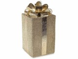 Decoratiune Cadou Craciun polirasina aurie cm 11 x 11 x 20 H