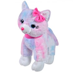 Jucărie Pisică Plus, Rainbow, Ochi cu Glitter, 41 cm, Multicolor