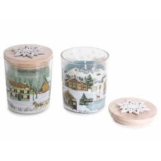 Set 2 lumanari parfumate Craciun &Oslash; 7 cm x 8,5 H