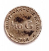 Moneda argin _ Curacao 1/10 gulden 1948 _ AG. 640 _ km # 48 _ rara tiraj mic, America Centrala si de Sud, Argint