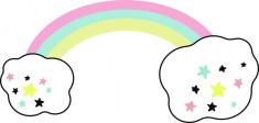 Sticker decorativ, Curcubeu, Multicolor, 85 cm, 7432ST-1 foto