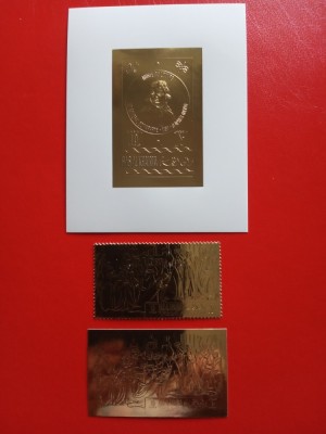 RAS AL KHAIMA, NAPOLEON - MNH GOLD PERF./IMPERF. foto